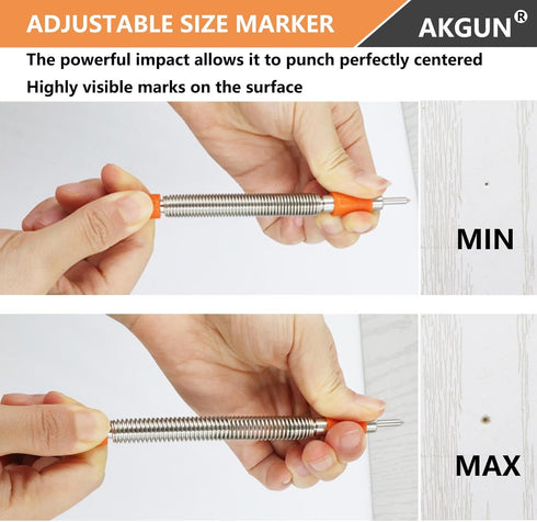 2-Piece Hammerless 5/16-Inch Cold Chisel and 1/8-Inch Center Punch Set, Spring Loaded Rivet Removal Set for Metal Wood...