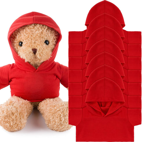 6 PCS Stuffed Bear Clothes Tee Shirt Sublimation Plush Bear Shirts Classic Stuffed Animal Bear T Shirts Hoodie 14-18 Inches Stuffed Bear Dolls...