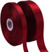 Swedin 2 Rolls (1”×50 Yards, 1/2”×50 Yards) Burgundy/Maroon Satin Ribbon for Gift Wrapping, Wedding, Bow Making & Other Projects...