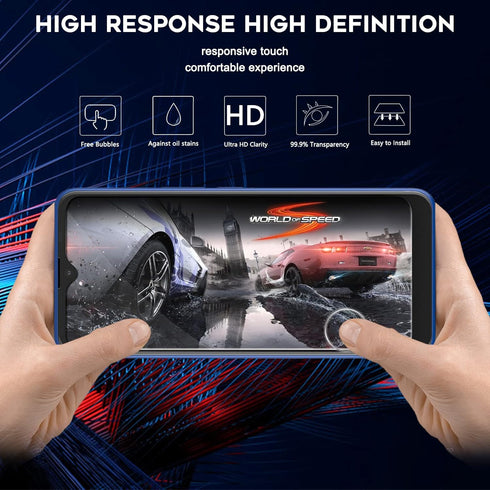 Orzero (3 Pack) Tempered Glass Screen Protector Compatible for Cricket Dream 5G, AT&T Radiant Max 5G (6.82 inch) Protector De Pantalla 2.5D Arc Ed...