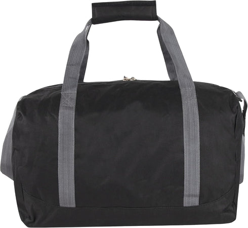 30 Liter, 17 Inch Canvas Duffle Bags for Men and Women – Travel Weekender Overnight Carry-On Shoulder Duffel Tote Bags (Black)...