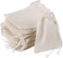 20 Pcs Muslin Drawstring Bags - Natural Unbleached Cotton Straining Herbs Cheesecloth, Coffee Tea Brew, Soup Gravy Broth Stew, Bone Broth Brew, Sp...
