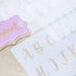 Calligraphy Cake Stencil Cursive Alphabet Letter Number Writing 1.5 Inch Set of Four Upper and Lower Case - for Cake Wood Canvas Airbrush Art and ...