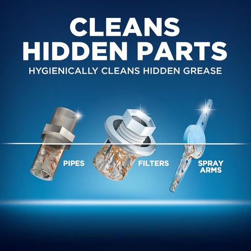 Finish Dishwasher Cleaner Tablets, 4 count, Hygienically Cleans Hidden Grease, Use in Normal Cycle, 4 Month Supply...