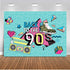 Art Studio 90's Theme Music Party Photography Backdrops Hip-Hop Colorful Graffiti Style Photo Booth Studio Props Let's Glow Party Decor Supplies R...