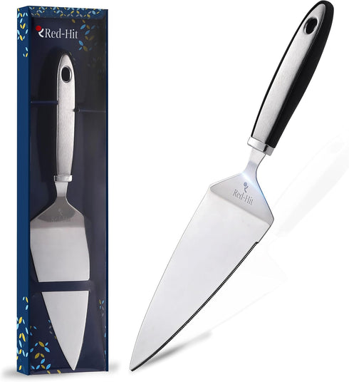 Cake Cutter and Pie Server, Stainless Steel Angled Spatula with Serrated Blade, Professional Wide Cake Cutter Slicer for Baking, Perfect for Cakes...