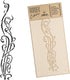 Border Reusable Plastic Wall Stencil // ART NOUVEAU ORNAMENT #2 // Art Craft Mylar Template (8,2"x15,7")...
