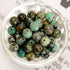 200pcs 4mm African Turquoise Loose Beads for Jewelry Making, Natural Semi Precious Beads Round Smooth Gemstones Spacer Beads Charms for Necklaces ...