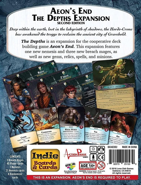 Aeons End The Depths 2nd Edition by Indie Boards & Cards, Strategy Expansion Deck Building Card Game...