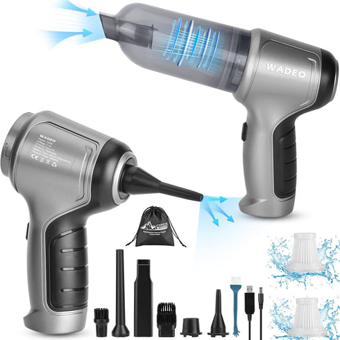 WADEO Handheld Vacuum Cordless, 9000PA Car Vacuum Portable Cordless, Mini Vacuum Cleaner, 0.7lb Ultra-Light, 4-in-1 Versatile Rechargeable Handhel...