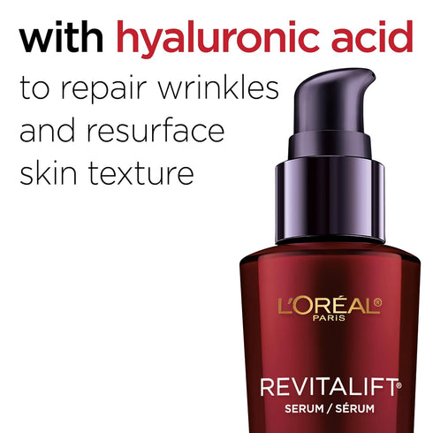 L'Oreal Paris Revitalift Triple Power Anti-Aging Concentrated Face Serum, Hyaluronic Acid and Pro-Xylane, Reduces Wrinkles 1 oz...