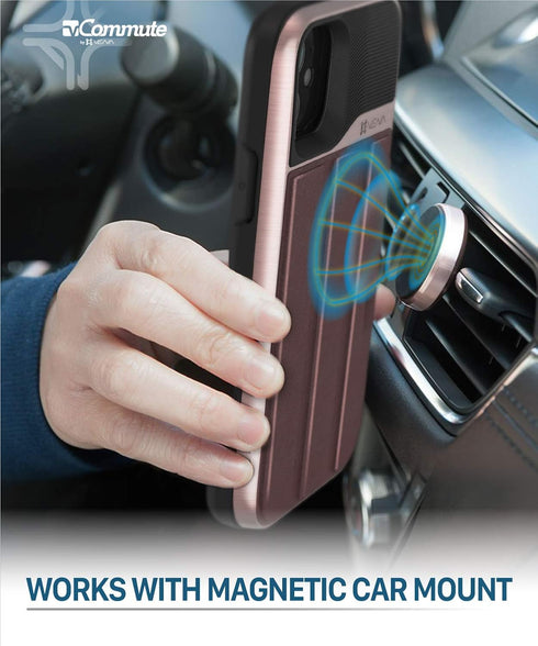 VENA vCommute Wallet Case Compatible with Apple iPhone 11 (6.1"-inch 2019), (Military Grade Drop Protection) Flip Leather Cover Card Slot Holder w...