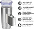 SUNWILL Travel Coffee Tumbler 20 oz, Stainless Steel Mug with Lid, Insulated Cup for Water, Tea, Hot and Cold Drinks, Silver...