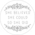 Believe In Yourself Embroidery Pattern Transfers (set of 10 hoop designs!)...