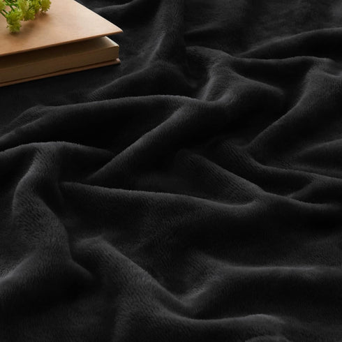 BEDELITE Fleece Blanket Black Throw Blankets for Couch & Bed, Luxury Plush Cozy Fuzzy Blanket 50x60 inches, Super Soft Warm Lightweight Throw Blan...
