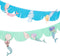 Meri Meri Mermaid Fringe Party Banner (Pack of 2), 8.5' Party Garland Including Excess Cord, Mermaid Party Decorations...