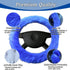 4Pcs/Set Faux Wool Fluffy Steering Wheel Covers Long Fur Gear Shift Cover,Handbrake Cover,Fluffy Armrest Cover Fuzzy Furry Car Accessories Long Ha...