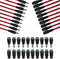 MILAPEAK (Real 18AWG 43x2pcs Strands) 10 Pairs DC Power Pigtail Cable 12V 5A Male & Female + 10 Pairs DC Power Jack Plug Adapter Barrel Connector ...