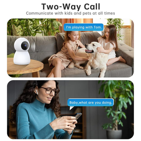 Indoor Camera,1080P Pet Camera Baby Monitor, Cameras for Home Security Indoor, Baby/Pet Camera with Phone App with AI Motion Detection, 2-Way Talk...