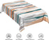 60x102inches Modern Rectangle Tablecloth Teal Orange Grey Abstract Painting Aesthetic Stripe Table Cloth Washable and Reusable Fabric Table Cover ...