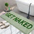 Get Naked Bath Mat Runner Non Slip Shaggy Bathroom Rug 18"x47" Long Non Slip Absorbent Green Bathroom Runner Machine Washable Bath Rugs Soft Naked...