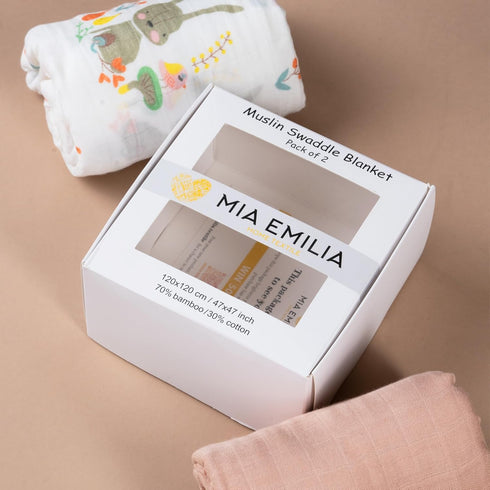 Muslin Swaddle Blankets,Newborn Essential Must Haves. pre-washed for zero shrinkage. Generously sized & soft for baby comfort. perfect for breastf...