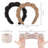 Spa Headband for Washing Face 5Pcs Skincare Headbands Makeup Headband Wrist Bands for Washing Face Makeup Headbands for Women Brown Black Khaki He...