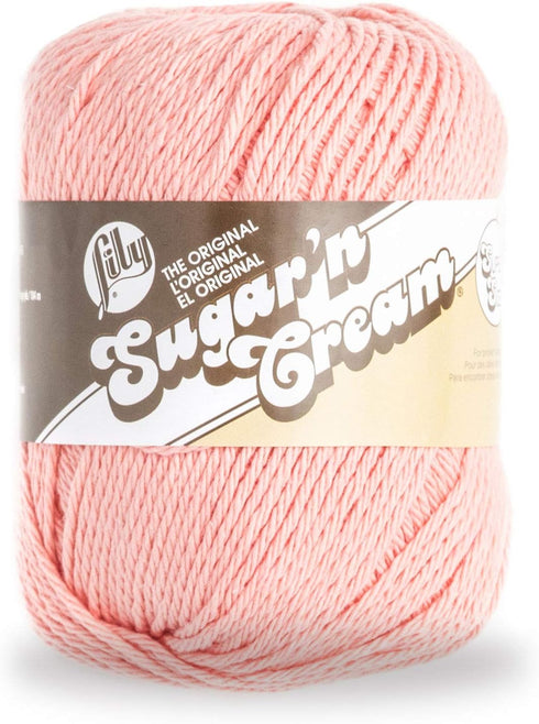 Lily SUGAR N CREAM SUPER SIZE Yarn, Coral Rose...