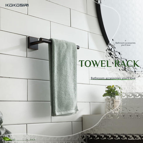 KOKOSIRI Bathroom Towel Bar Hand Towel Holders Wall Mount Toilet Kitchen Cabinet Paper Holder Stainless Steel Bath Accessories Oil Rubbed Bronze, ...