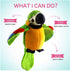 9'' Cute Talking Parrot Repeats What You Say Electronic Interactive Plush Toy Stuffed Animal Record Parrot Waving Wings Funny Bird Toys for Childr...