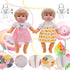Girl Doll Clothes and Accessories Gift - 8 pcs Alive-Baby Doll Clothes Dress Outfits for 12 Inch Dolls, 6 Complete Sets Clothing of Dresses Cloak ...