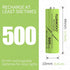 AAA 600mAh HR03 16pcs Ni-MH Rechargeable Batteries Pre-Charged for Outdoor Garden Solar Lights, Pack of 16...