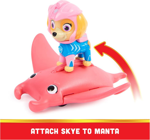PAW Patrol, Aqua Pups Skye and Manta Ray Action Figures Set, Kids Toys for Ages 3 and up...