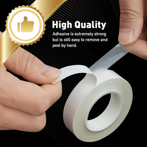 3 Rolls Thin Double-Sided Tape for Crafts, Arts, Scrapbooking,Photography, Paper Backing, Tear-by-Hand,0.4-in by 43-ft...