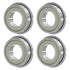 F6901ZZ 4PCS Flange Ball Bearing 12×24×6mm Double Metal Shielded Flanged Bearing Chrome Steel ABEC-1(P0) Z2 Deep Groove Ball Bearing for Industria...