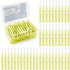 60PCS Oral Dental Hygiene Brush Tooth Cleaning Tool Soft Toothpick Interdental Brush Push-Pull Type Tooth Flossing Head for Braces...