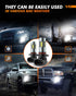 SEALIGHT H10/9145/9140 LED Fog Light Bulbs, 6000K Xenon White, 27 SMD Chips, 360-degree Illumination, Non-polarity, Pack of 2...