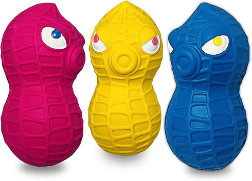 Squeaky Dog Toys for Medium Dogs Toys Squeaky - Latex Dog Squeaky Toys for Medium Dogs, Cute Peanut Dog Toys for Large Dogs, Medium Breeds 3pcs...