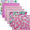Pink Rose Fat Quarters Fabric Bundles Baby Girls Fabric for Quilting Light Pink Tulip Floral Fabric Bundles 18 x 22 Cute Baby Quilt Fabric for DIY...