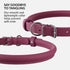 CollarDirect Rolled Leather Dog Collar, Soft Padded Round Puppy Collar, Handmade Genuine Leather Collar Dog Small Large Cat Collars 13 Colors (8-1...