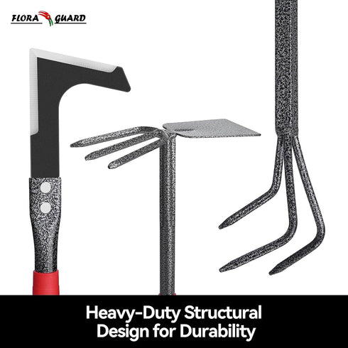 FLORA GUARD Garden Tools Set? 6 Pieces Heavy Duty, Large size Gardening Hand Tools, Sturdy & Durable, Classic Utility Tools for Planting and Maint...