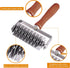 Stainless Steel Lattice Roller Cutter With Wood Handle - Dough Baking Tool for Cookie, Pie, Pizza, Bread, Pastry Crust - Household Time-Saver for ...
