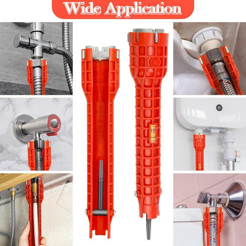 14 in 1 Faucet and Sink Installer,Faucet and Sink Wrench,Multifunctional Sink Wrench,Suitable for Installing Pipes under Bathrooms,Toilets,Kitchen...