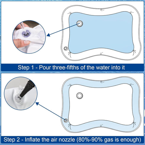 Water Sensory Playmat for Cats,2024 New Thickened Water Sensor Play Mat,Pet Play Water Sensor Mat for Kids, Cat Water Play Mat Feel Cool Comfort...