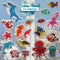 Ocean Sea Animal Gel Window Clings for Kids - Window Stickers for Toddlers, Gel Clings Window Decals Kids Jelly Reusable Sticker - Home Car Plane ...