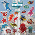 Ocean Sea Animal Gel Window Clings for Kids - Window Stickers for Toddlers, Gel Clings Window Decals Kids Jelly Reusable Sticker - Home Car Plane ...