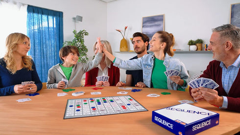 SEQUENCE- Original SEQUENCE Game with Folding Board, Cards and Chips by Jax ( Packaging may Vary ) White, 10.3" x 8.1" x 2.31"...