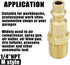 Air Hose Fittings 1/4 inch NPT Male Thread Air Plug, Air Compressor Quick Connect Fittings Durable Solid Brass 300Psi (Industrial Type D, 2 Piece)...