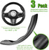 WSSROGY 3 Pack Carbon Fiber Car Steering Wheel Cover, Anti-Skid Segmented Steering Wheel Protector, Butterfly Steering Wheel Cover, Universal for ...