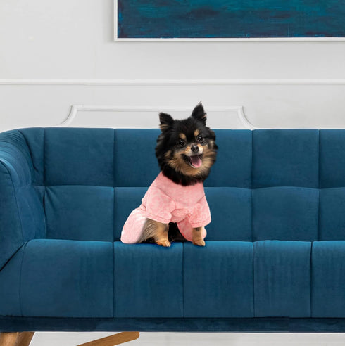 Juicy Couture Pink Leopard Tulle Dog Dress – Pullover Design Puppy Shirt with Elasticated Waistline and Flared Skirt, Doggie Clothes for Convenien...
